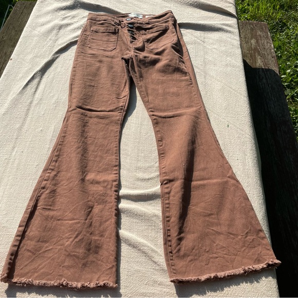 Brown Flare & Wide Leg Jeans - Picture 1 of 8